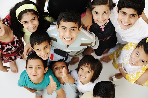 Group of children of different ages