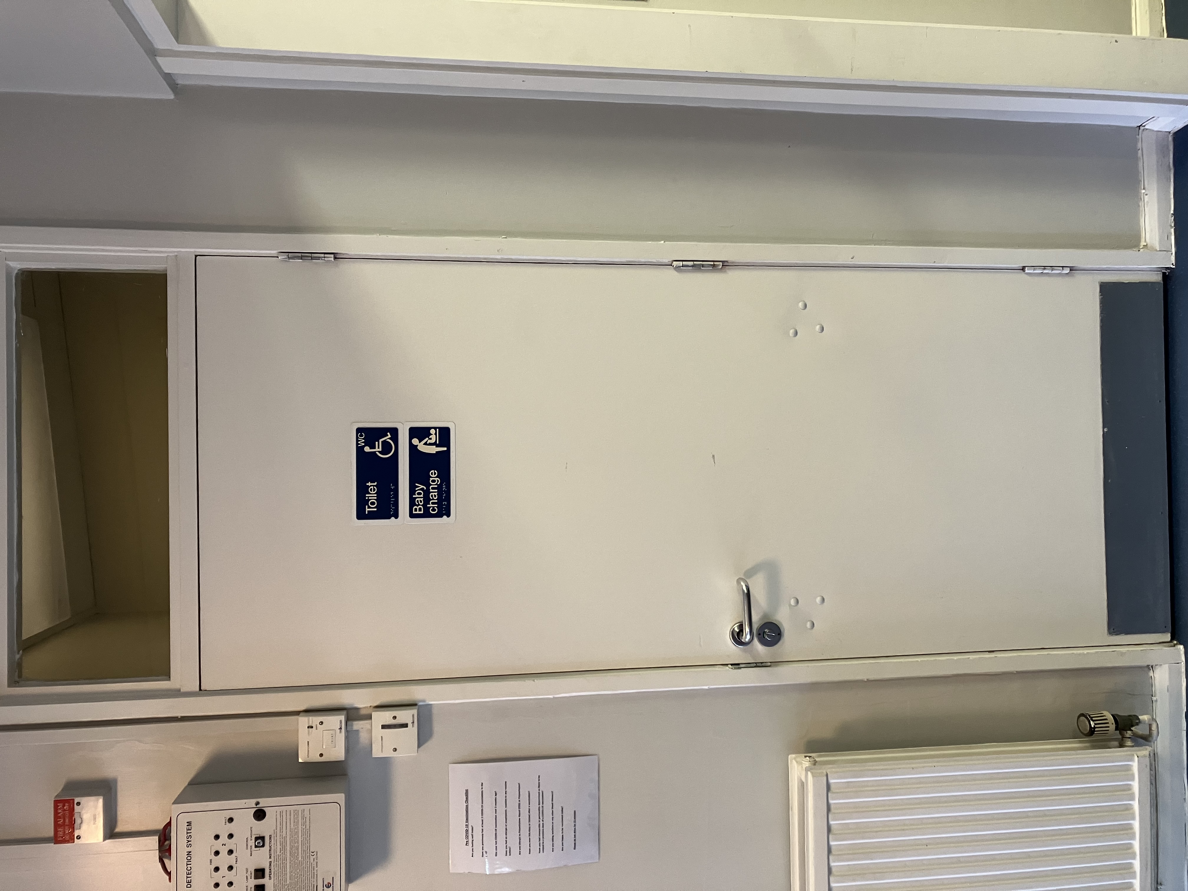 an interior toilet door
