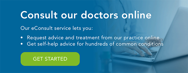Consult our doctore online. Our eConsult service lets you: Request advice and treatment from our practice online and get self-help advice for hundreds of common conditions. Get started.